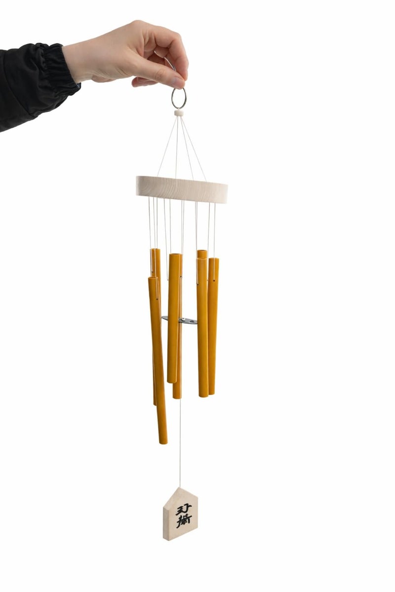 GJ Feng Shui Vastu 7 Pipes Rods Wooden Wind Chime for Balcony with Good Sound for Positive Energy - Image 4