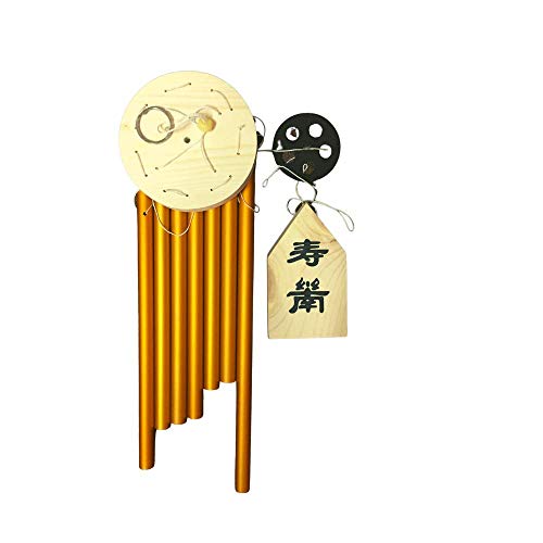 GJ Feng Shui Vastu 7 Pipes Rods Wooden Wind Chime for Balcony with Good Sound for Positive Energy - Image 1