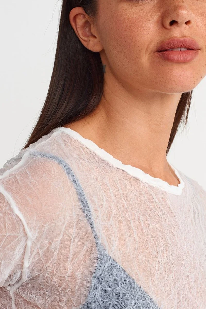 Dilvin White DILVIN Women’s Solid Crew Neck Short-Sleeve Sweater for Women | Best Price UAE