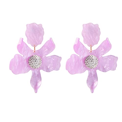 Artilady Boho Stud Earrings for Women - Chic Flower Statement Earrings with Gold Flower Bud, Great for Sister, Mom, Lover and Friends - Image 1