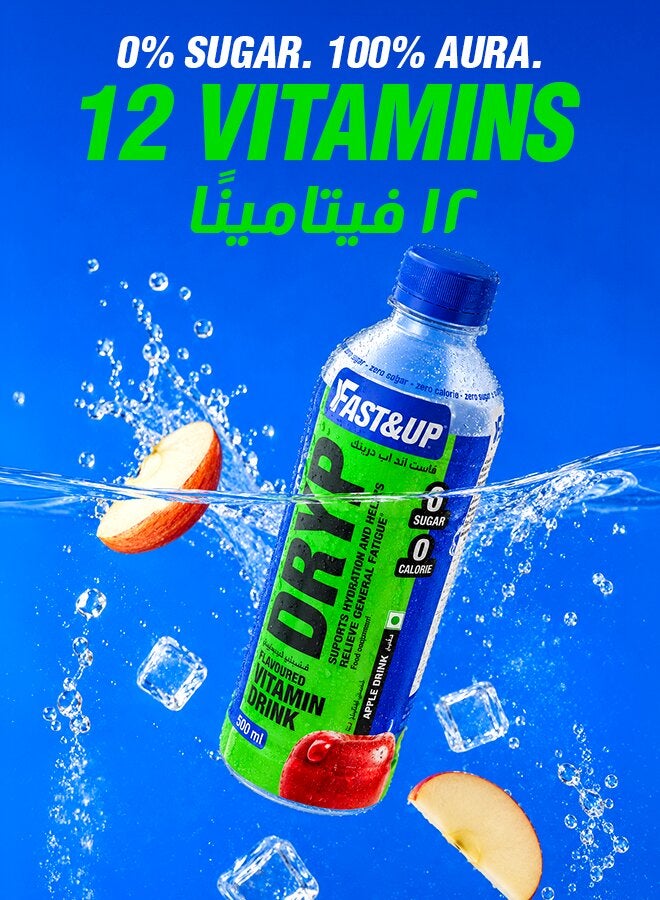 FAST&UP DRYP Vitamin Drink - For Supercharged Hydration - Apple Flavour - 500 ml - Image 4