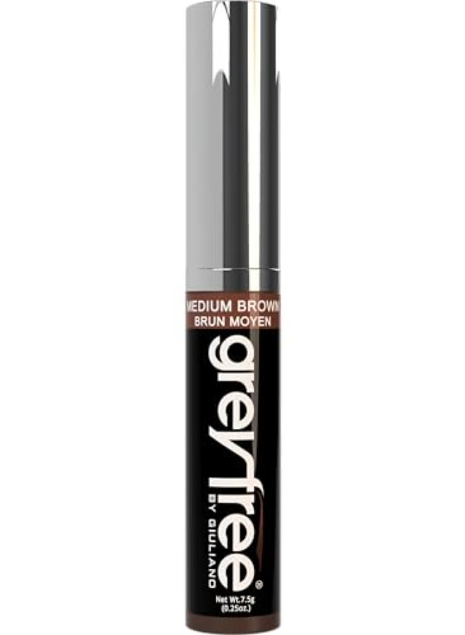 Greyfree Root touch up hair mascara temporary cover conceal gray roots hair lines eyebrows mens mustache and beards MediumBrown - Image 1