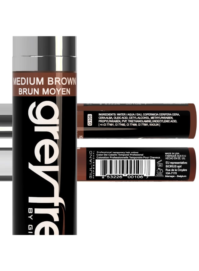 Greyfree Root touch up hair mascara temporary cover conceal gray roots hair lines eyebrows mens mustache and beards MediumBrown - Image 4