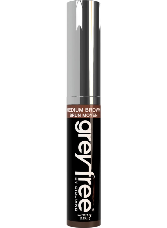 Greyfree Root touch up hair mascara temporary cover conceal gray roots hair lines eyebrows mens mustache and beards MediumBrown - Image 2