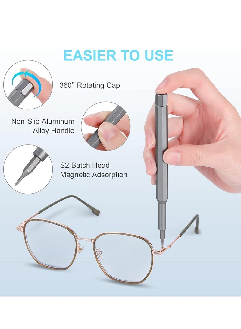 Precision Screwdriver Set Mini Screwdriver Magnetic Driver Bits Set- Pocket Manual 24 in 1 Screwdriver Set-Repair Tool Kit Strong Magnetic →glasses, laptops, PC, mobile devices, watches, DIY etc  - Image 4