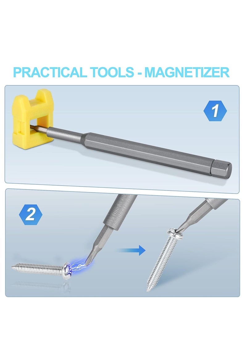 Precision Screwdriver Set Mini Screwdriver Magnetic Driver Bits Set- Pocket Manual 24 in 1 Screwdriver Set-Repair Tool Kit Strong Magnetic →glasses, laptops, PC, mobile devices, watches, DIY etc  - Image 5
