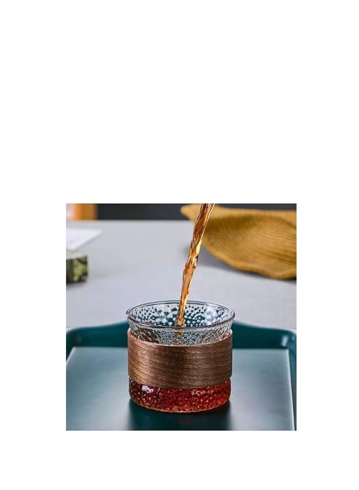 6PCS Wooden Ring Coffee Mug Glass Coffee  - Image 3