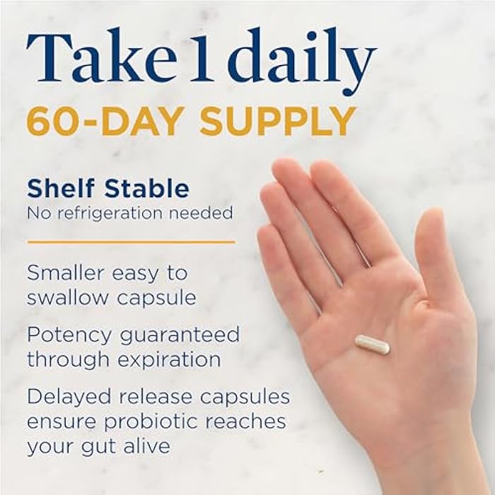 Renew Life Probiotic Adult 50 Plus Probiotic Capsules, Daily Supplement Supports Urinary, Digestive and Immune Health, L. Rhamnosus GG, Dairy, Soy and gluten-free, 30 Billion CFU, 30 Count - Image 4