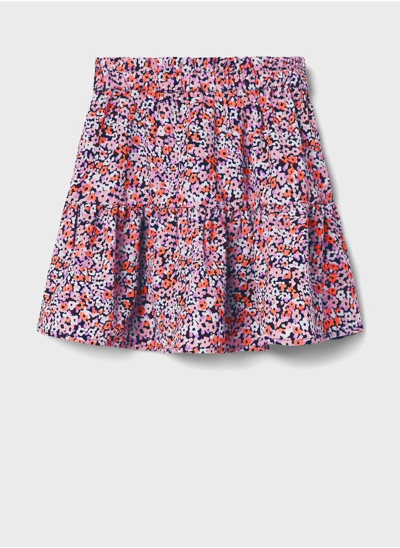 NAME IT - Kids Micro Floral Print Skirt - Image 1