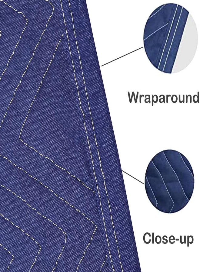 PONGHEI 2 Moving Blankets 80"x 72" Heavy Duty Packing Blankets for Shipping Thick Furniture Wrapping for Moving Supplies Professional Quilted Shipping - Image 3