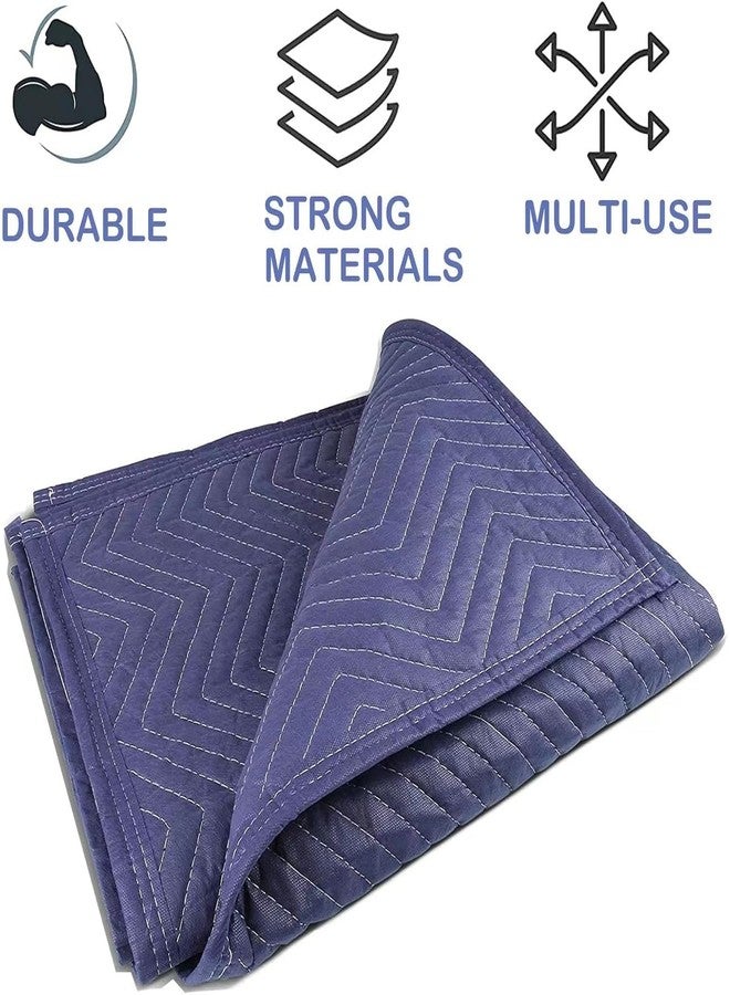 PONGHEI 2 Moving Blankets 80"x 72" Heavy Duty Packing Blankets for Shipping Thick Furniture Wrapping for Moving Supplies Professional Quilted Shipping - Image 4