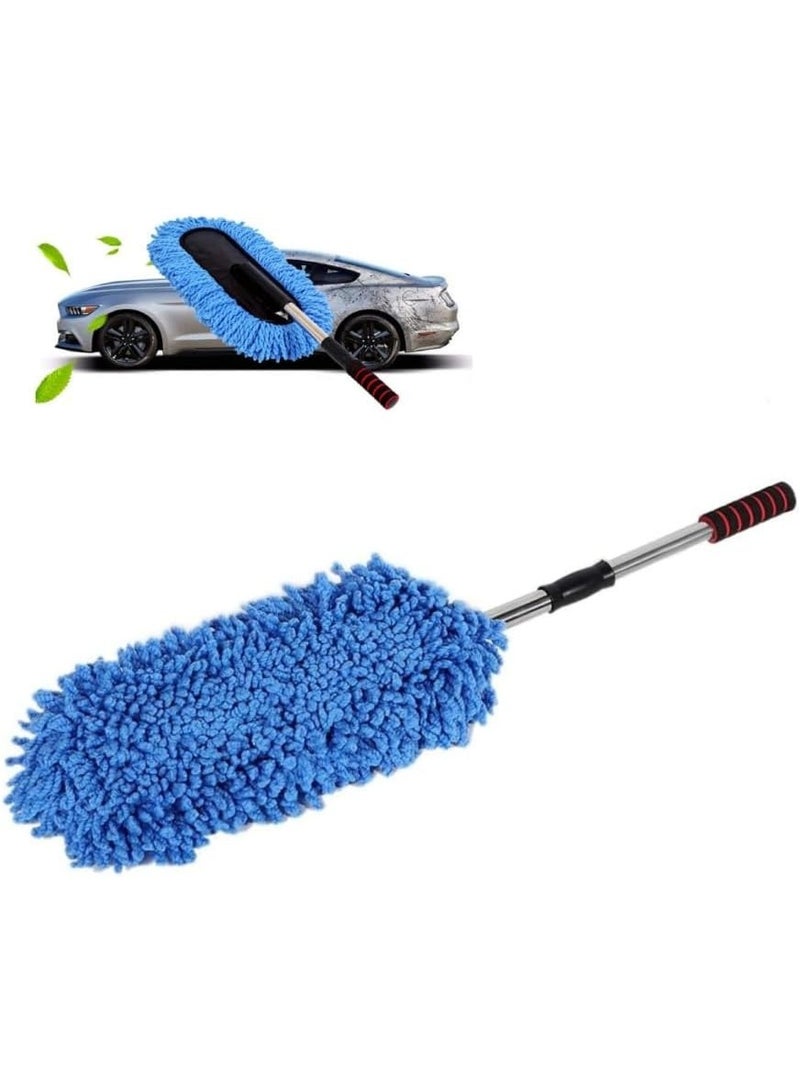 Microfiber Car Duster with Extendable Handle – Super Soft Exterior Brush for Dusting and Cleaning Vehicles, Scratch-Free Car Care for Cars, Trucks - Image 1