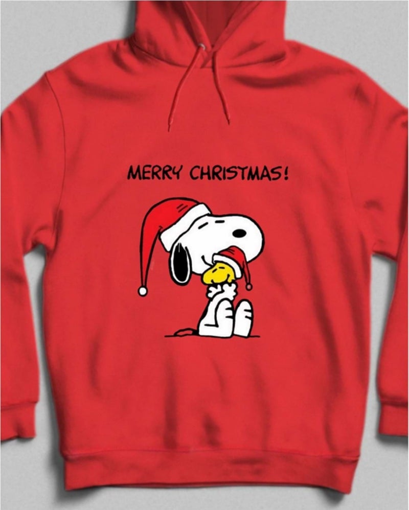 Hena Snoopy Christmas Cozy Hoodie Red  - Image 1