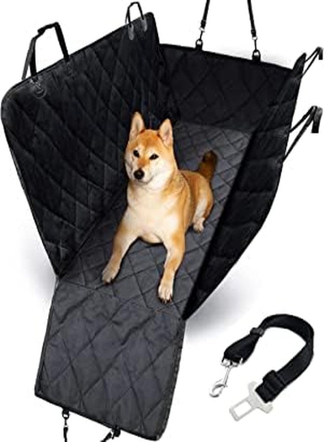 MANCRO Dog Seat Hammocks, Dog Car Seat with Slid Flaps, Convertible Scratch Proof Car Backseat Covers Protection, Durable Soft Pet Seat Cover for Cars Trucks SUVs, Steel Grey