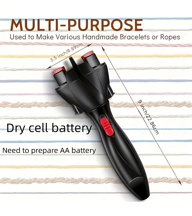 Automatic Hair Braider Wireless Lady Twist Braid Dreadlocks Style Curler Black - Image 4