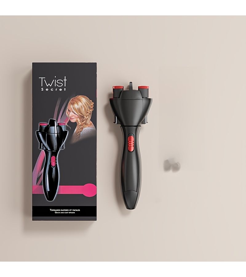 Automatic Hair Braider Wireless Lady Twist Braid Dreadlocks Style Curler Black - Image 3