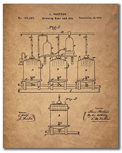 BigWig Prints Beer Patent Wall Art Prints - Set Of 6 (8 Inches By 10 Inches) Vintage Bar Photos - Image 2