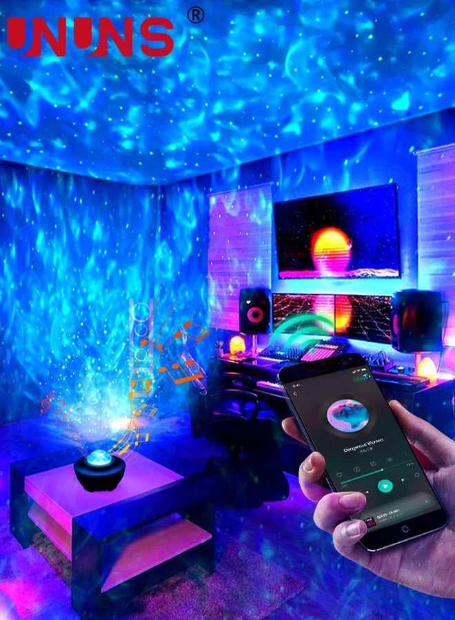 UNUNS Star Night Light Projector,3-in-1 LED Galaxy Projector,10 Color Bluetooth Night Lamp With Timer Remote,For Kids Bedroom Decor Game Room Home Theatre - Image 5