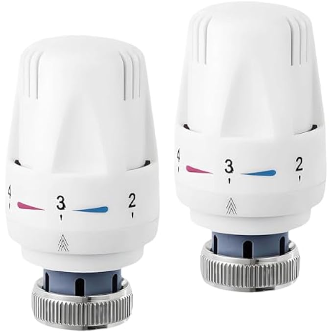PACK OF 2 THERMOSTAT HEATER, M30 X 1.5 RADIATOR THERMOSTAT, RADIATOR VALVE HEADS, RADIATOR THERMOSTATIC HEADS, HEATING THERMOSTAT, THERMOSTAT RADIATOR VALVE FOR OFFICE HOME - Image 1