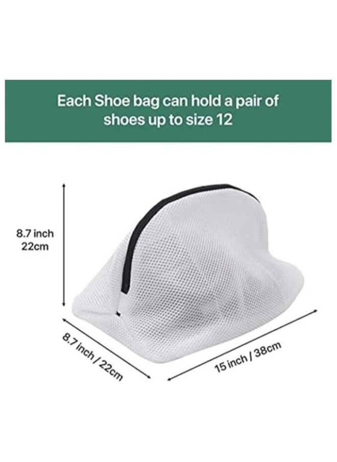 AL RAID - Shoe Wash Bags, Set Of 3 REUsable Mesh Shoe Laundry Bags For Sneakers, Trainers, Running Shoes, Fit Up To Size 12 - Image 1