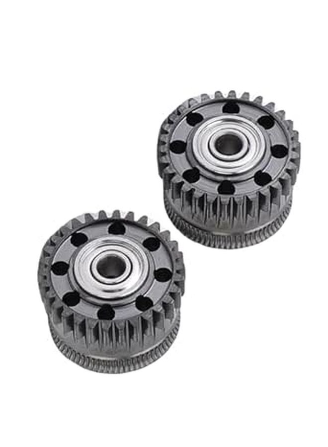 2PCS Hardened DLC Coating Perforated Lightweight Extruder Gear for Creality K2 Plus - Image 1