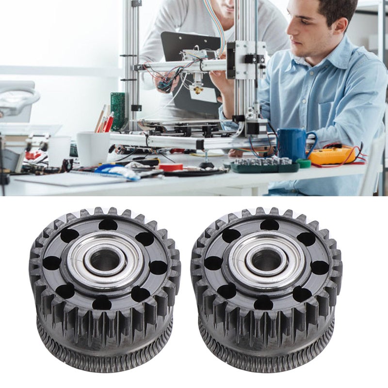 2PCS Hardened DLC Coating Perforated Lightweight Extruder Gear for Creality K2 Plus - Image 4