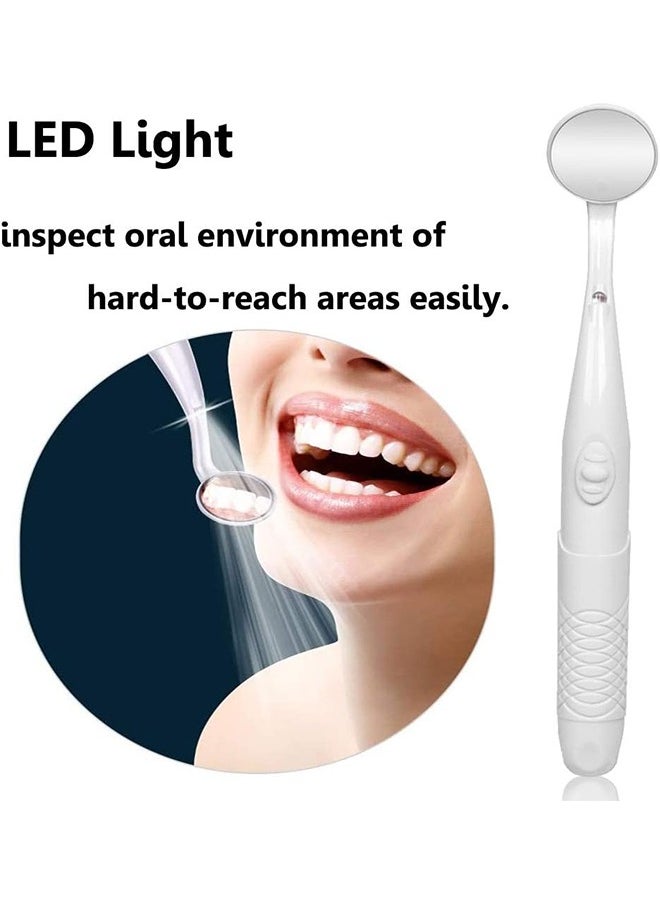 HY - Dental Mirror with Light, Teeth Inspection LED Mirror, Anti-Fog Mouth Mirror, Dentist Oral Care Tool - Image 1