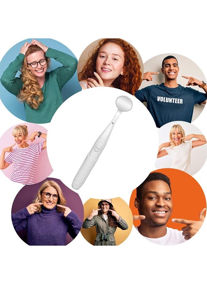 HY - Dental Mirror with Light, Teeth Inspection LED Mirror, Anti-Fog Mouth Mirror, Dentist Oral Care Tool - Image 1