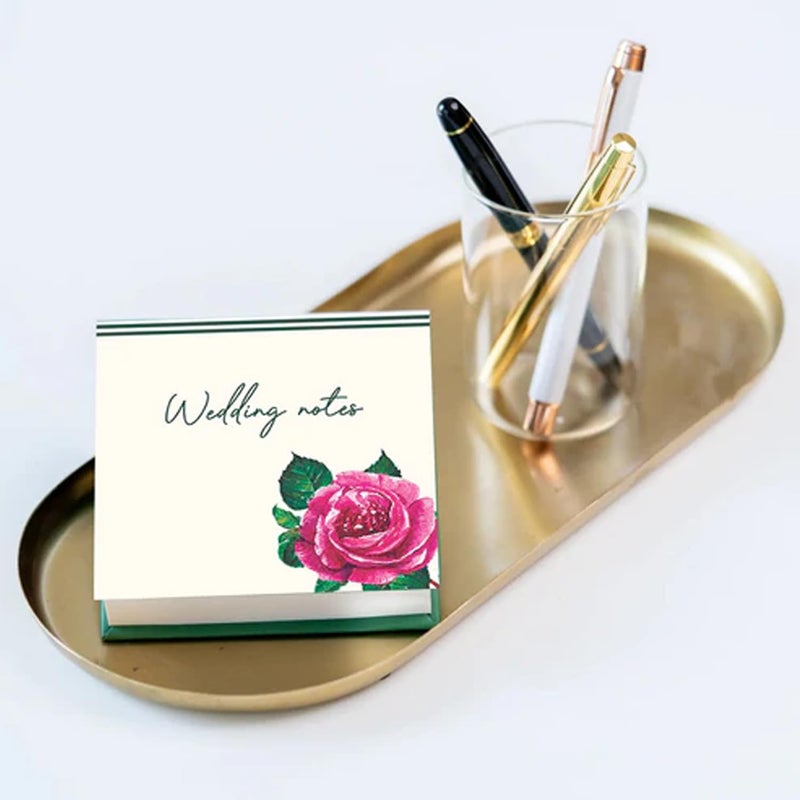 CHAARPAI Jotter Notepad For Daily Notes & Ideas | Stylish Wedding Notes Memo Pad for Journal | Writing Pad Diary for Students, Kids, Lists, Small NoteBook With 200 Blank Pages Size-4X4 Inch - Image 4
