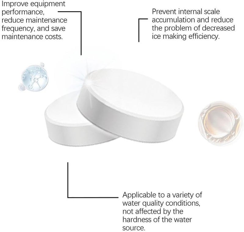 TIMLIFE Ice Machine Cleaner Maker Descaler 24 Clean Tablets for Ice Machine Compatible with Opal Kitchenaid Helps Remove Hard Water and Mineral Buildup for GreatTasting Ice - Image 3