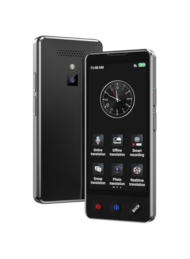ANKOVO Language Translator Device No WiFi Needed, 2024 Upgraded High-end Business Translator, Ai Voice Instant Two-Way 138 Language Translator, 5 HD Offline/Recording/Photo Translation for Business, Black - Image 1