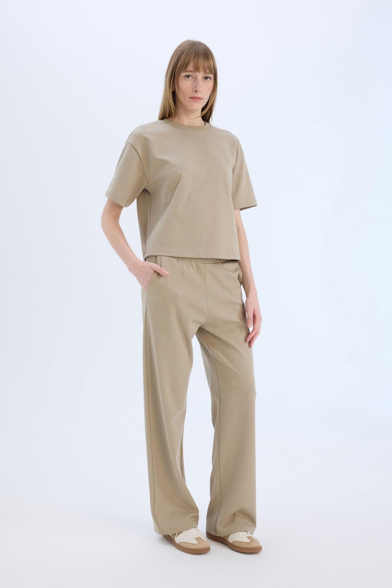 DeFacto Woman Elastic Waist Pocketed Basic Wide Leg Sweatpants  - Image 3