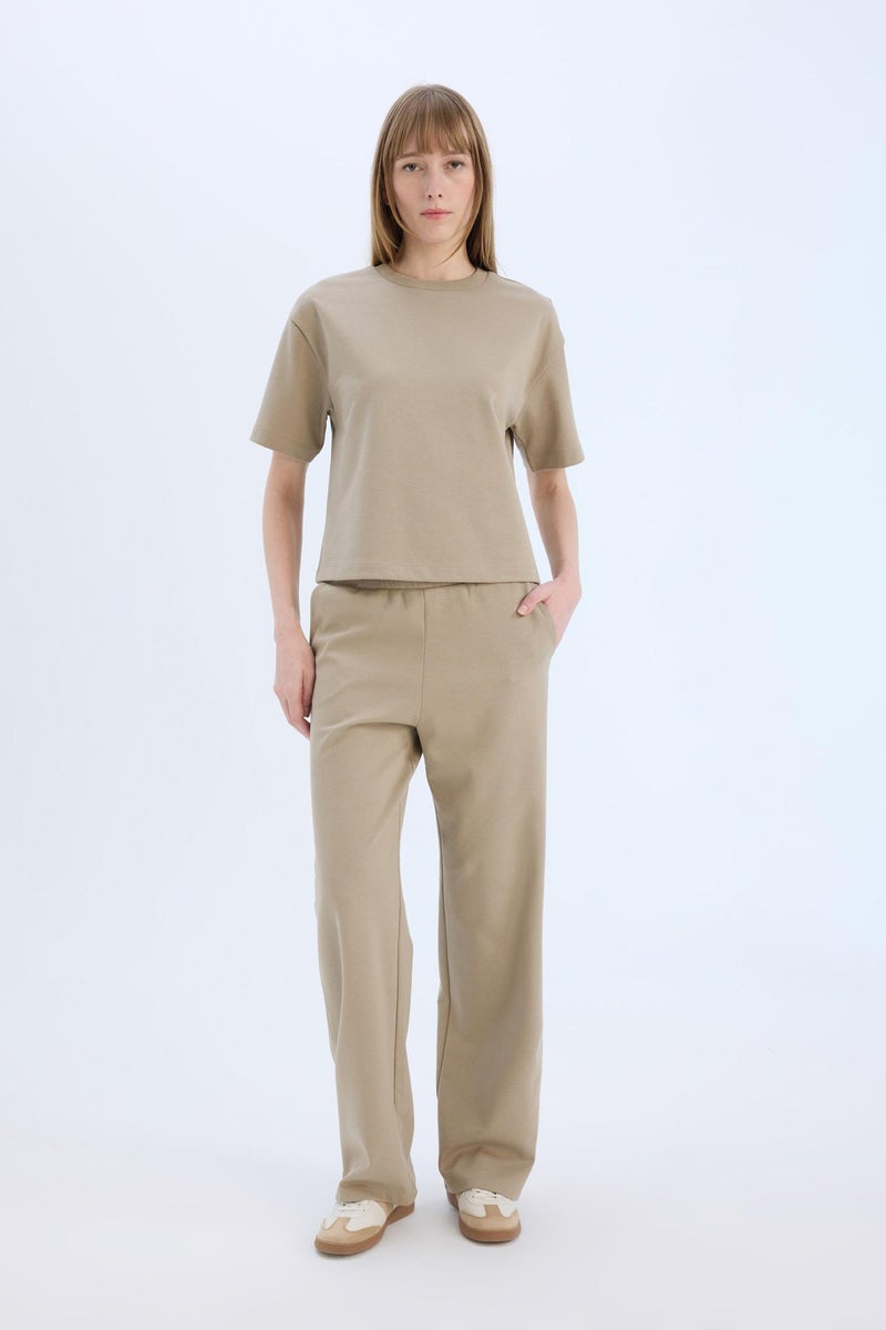 ديفاكتو بنطلون سويت بانتس بيزك برجل واسع وايد ليج بجيب - Image 2