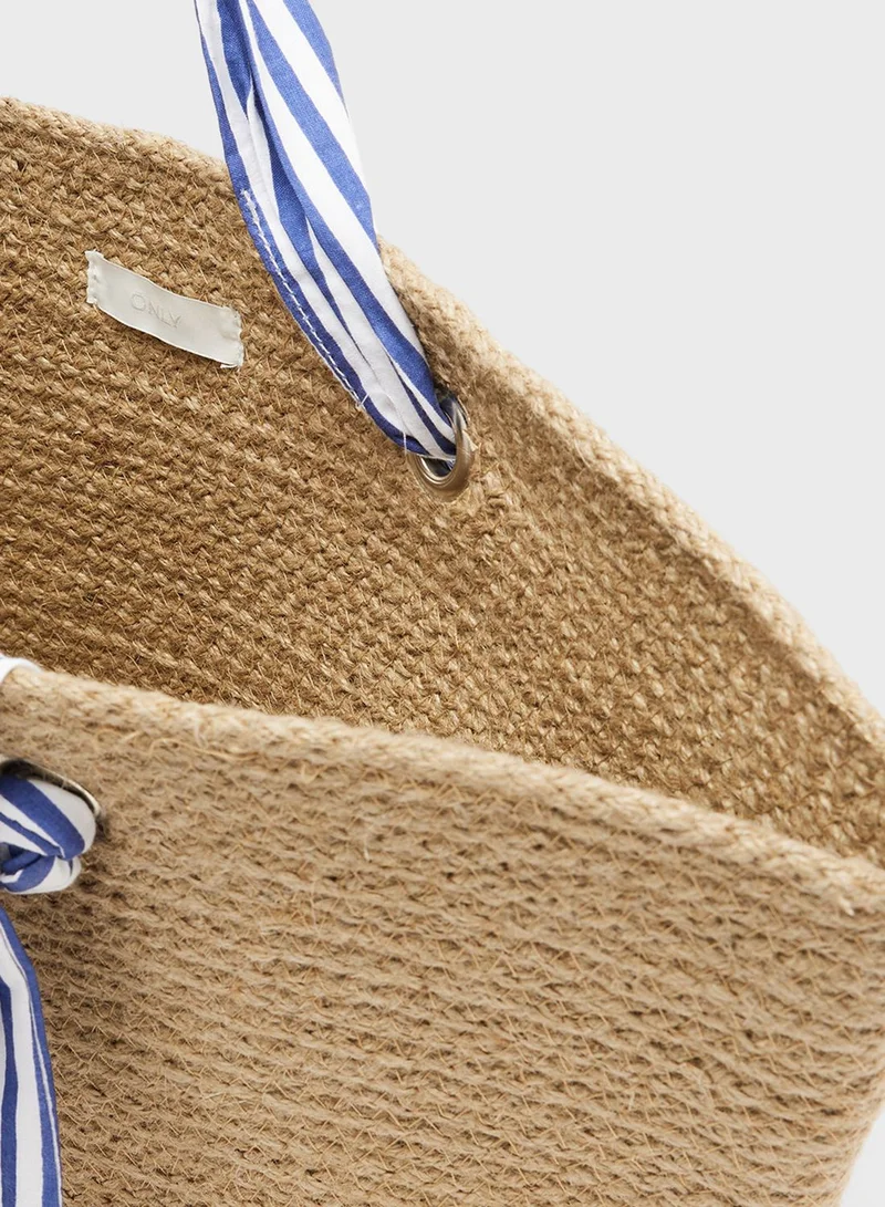ONLY Jute Tote Bag