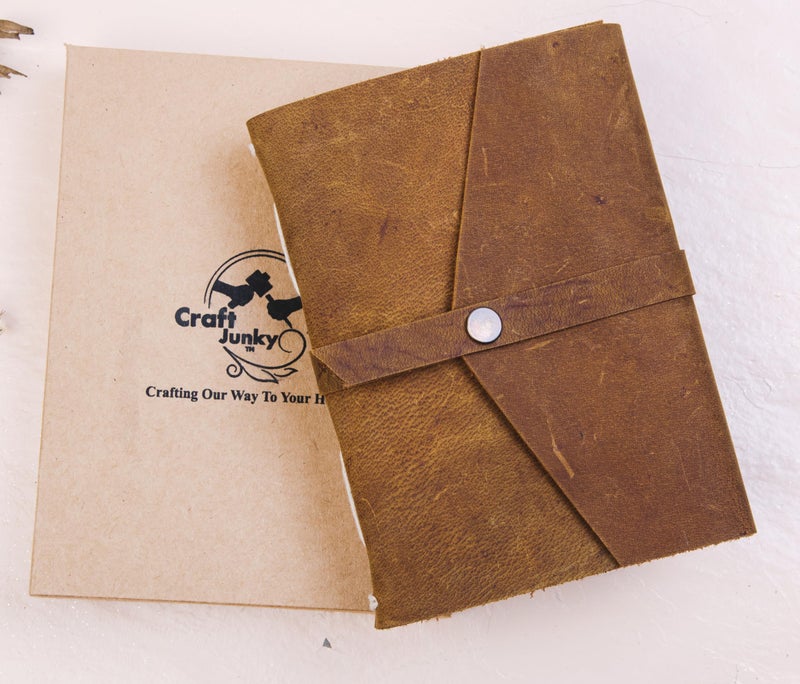 CRAFT JUNKY Vintage Leather Journal Diary - Image 1