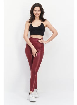 adidas By Stella McCartney Women Sportswear Fit Brand Logo Training Tights, Maroon  - Image 4