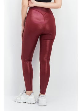 adidas By Stella McCartney Women Sportswear Fit Brand Logo Training Tights, Maroon  - Image 3