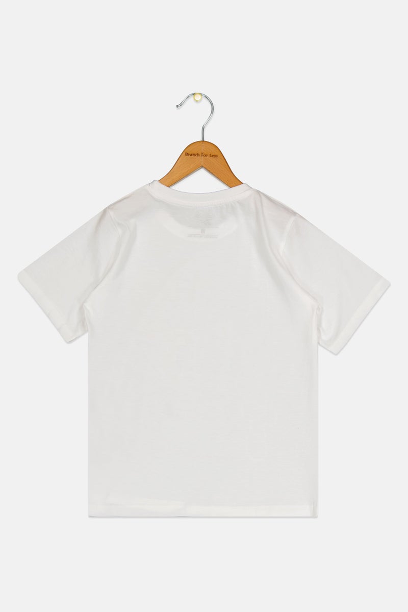 Reebok Kids Girl Graphic Print Short Sleeve Outdoor T-Shirt, White - Image 3