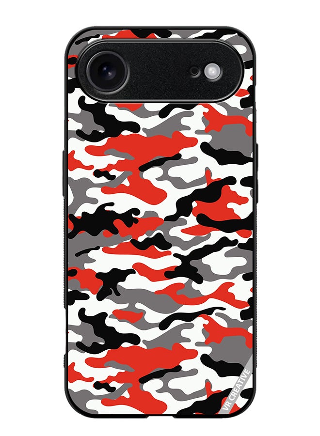 VR CREATIVE Protective Case Cover For Apple iPhone 17 Air Pink Camouflage Military Pattern Design Multicolour