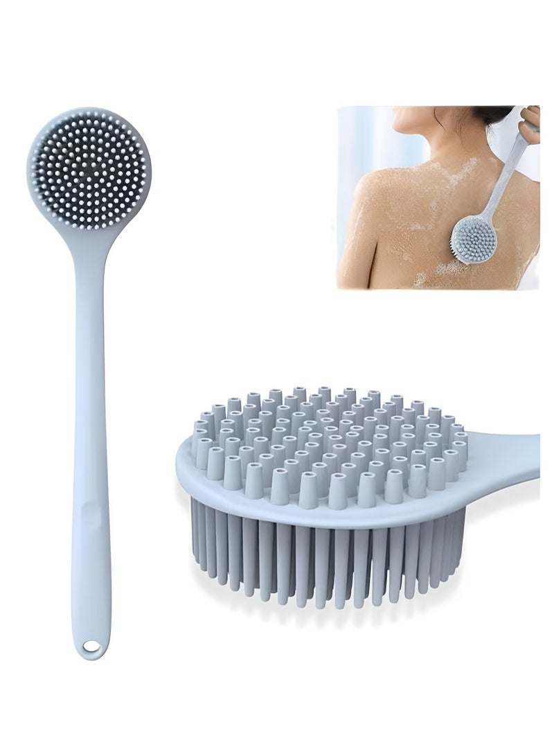 3PCS Shower Brush Silicone Bath Body Brush with Soft Bristles Back Cleaning Washer - Image 2