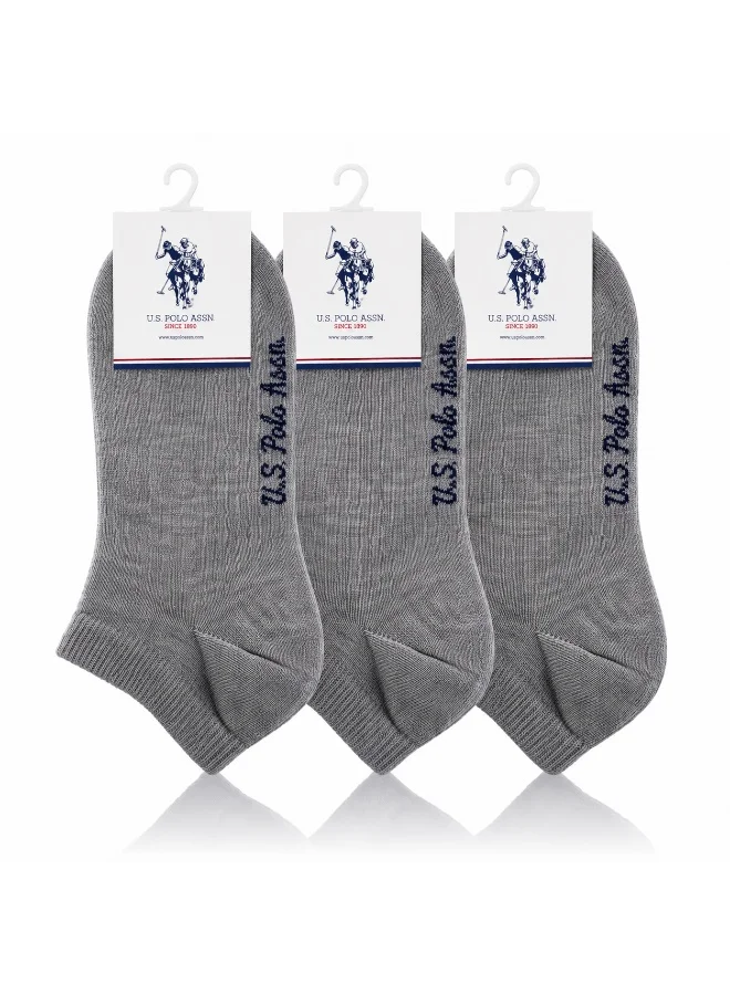 U.S. Polo Assn. Womens Ankle Socks Grey