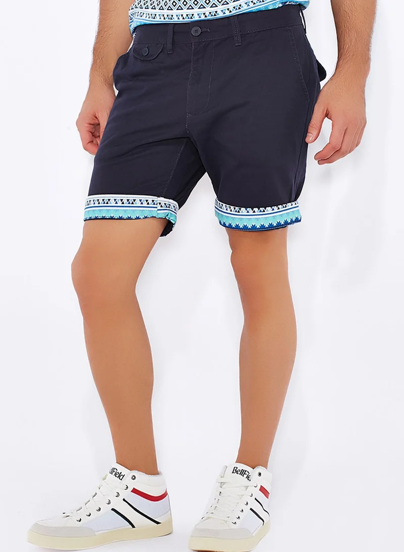 BELLFIELD Roll Up Print Shorts