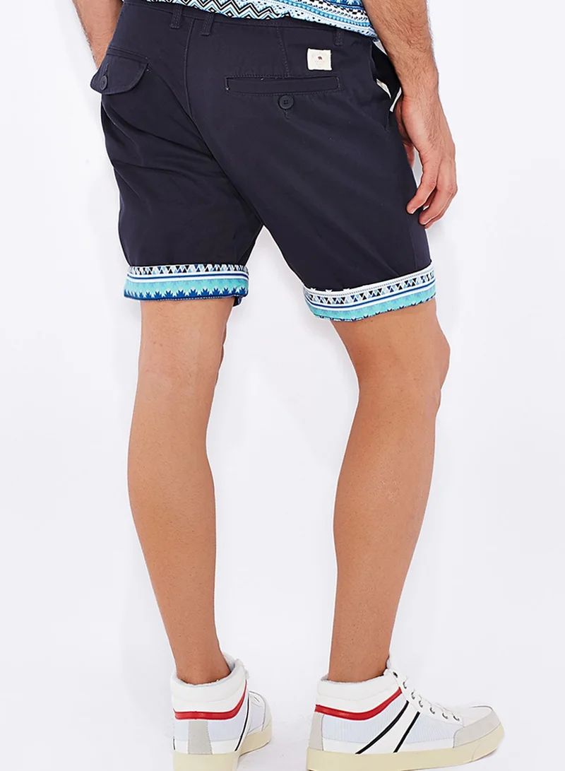BELLFIELD Roll Up Print Shorts