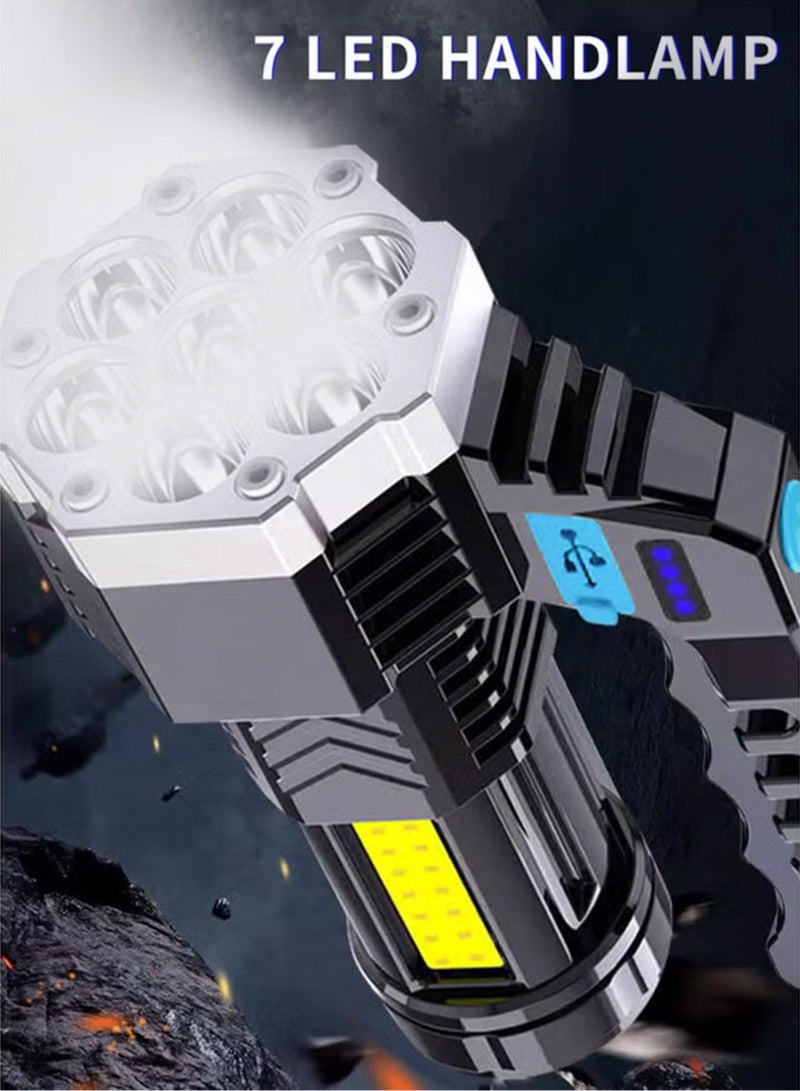 HOMESTAR Rechargeable LED Flashlight with Cob Side Light Super Bright Battery Powerd Waterproof Handheld Flashlights - Image 2