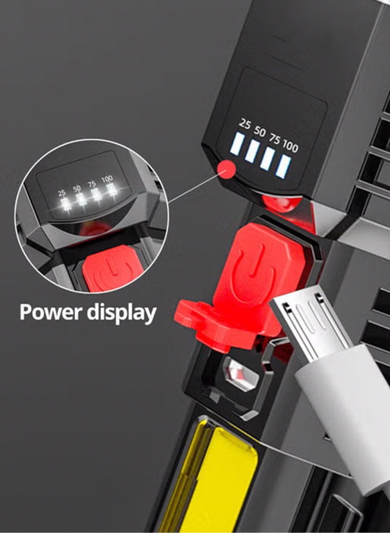 HOMESTAR Rechargeable LED Flashlight with Cob Side Light Super Bright Battery Powerd Waterproof Handheld Flashlights - Image 5