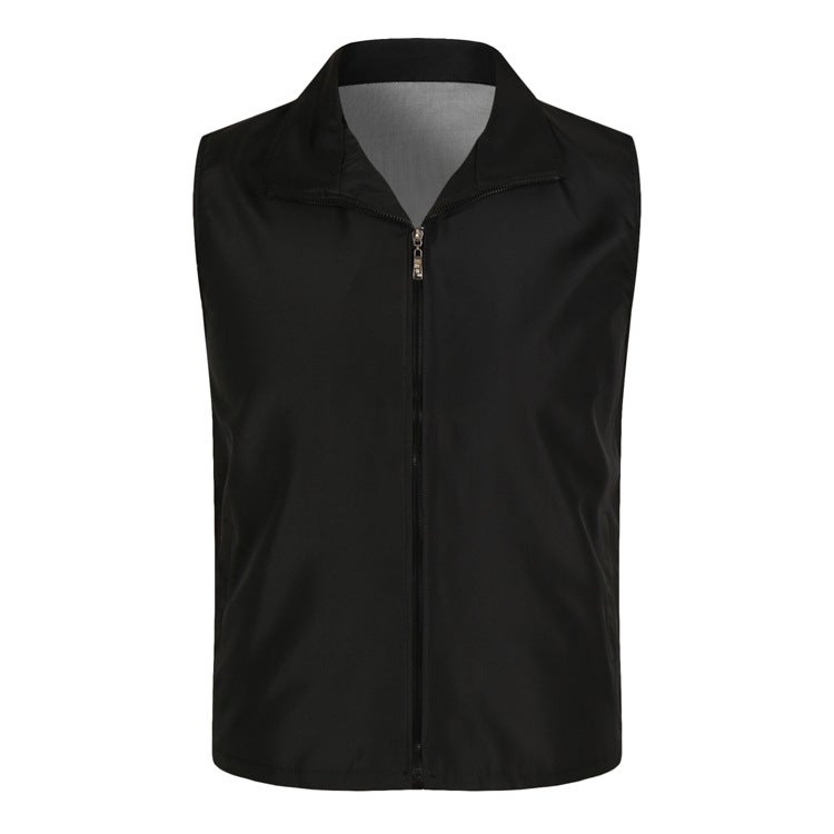 The vest will be printed for LOGO public welfare activities, volunteers, supermarket advertising lapel vest fluorescent green Black 