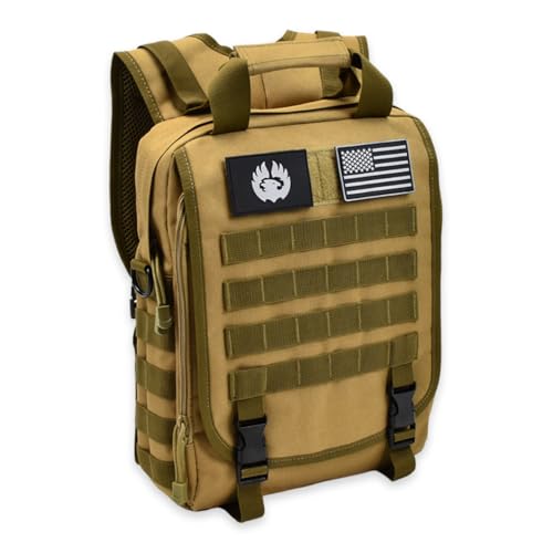 TORCH Off Road TORCH MOLLE Urban Commuter Backpack Laptop Bag Rucksack for Hiking Cycling Crossfit Light Rucking EDC Gear V2 Desert - Image 1