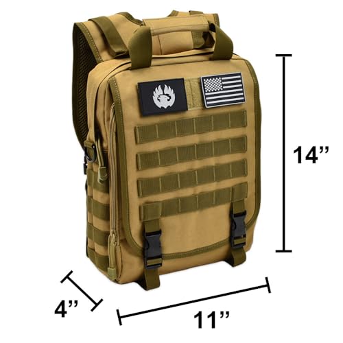 TORCH Off Road TORCH MOLLE Urban Commuter Backpack Laptop Bag Rucksack for Hiking Cycling Crossfit Light Rucking EDC Gear V2 Desert - Image 3