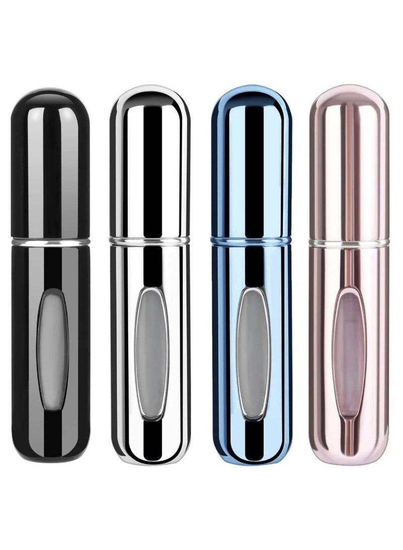 4PCS Portable Mini Refillable Perfume Atomizer Bottle, Refillable Perfume Spray, Atomizer Perfume Bottle, Scent Pump Case for Traveling and Outgoing, 5ml Multicolor Perfume SpraY - Image 1