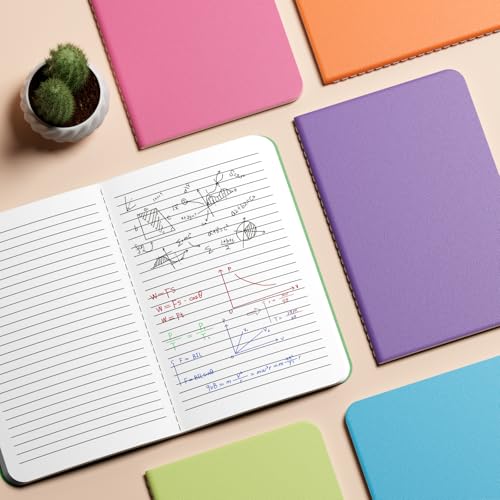 XYark 12 PCS Colorful Notebook Journals Bulk, Lined Paper, College Ruled, 60 Pages, 5.5"x8.3", A5 Size, Travel Journal Set for Travelers, Students and Office, Writing Diary Subject Notebooks Planner - Image 3